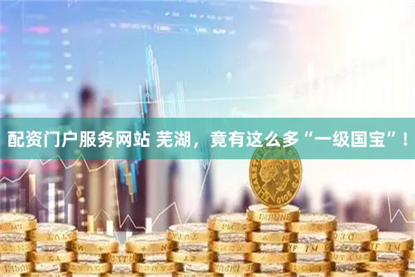 配资门户服务网站 芜湖，竟有这么多“一级国宝”！